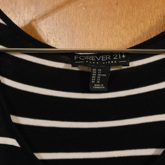 Black and White Strip Tank Maxi Dress Cotton 1 X - Picture 3 of 5